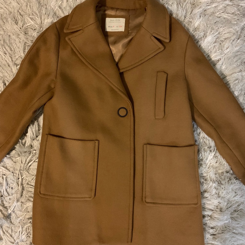 Zara girls coat camel